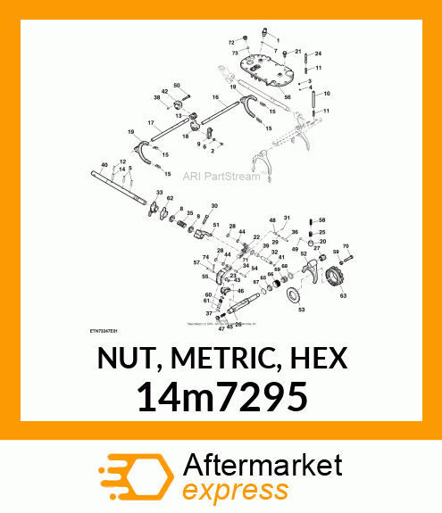 NUT, METRIC, HEX 14m7295