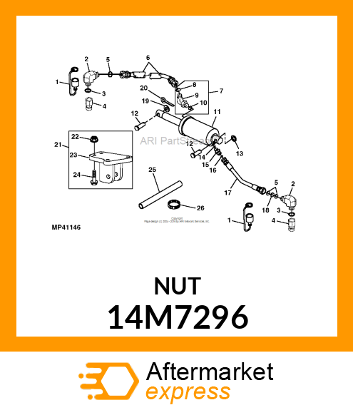 NUT, METRIC, HEX FLANGE 14M7296