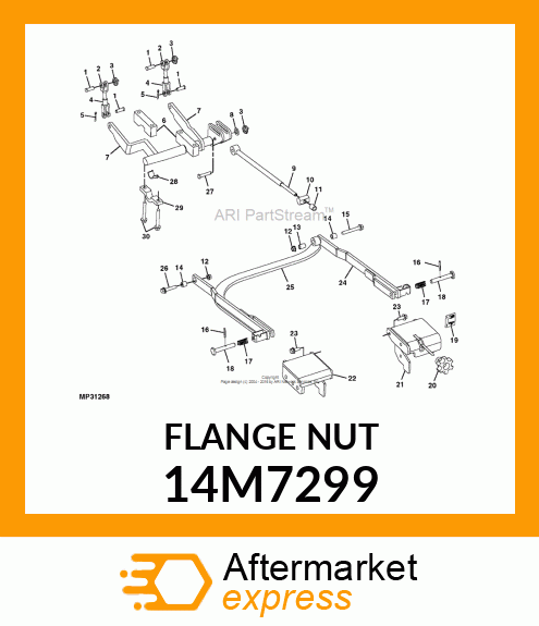 NUT, METRIC, HEX FLANGE 14M7299