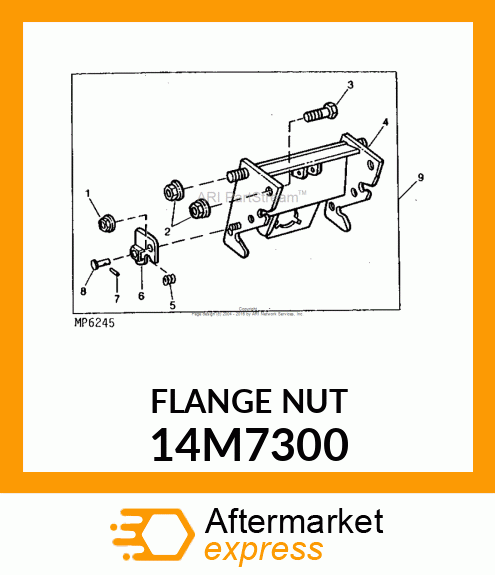 NUT, METRIC, HEX FLANGE 14M7300