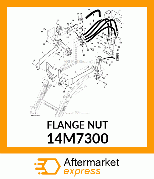 NUT, METRIC, HEX FLANGE 14M7300