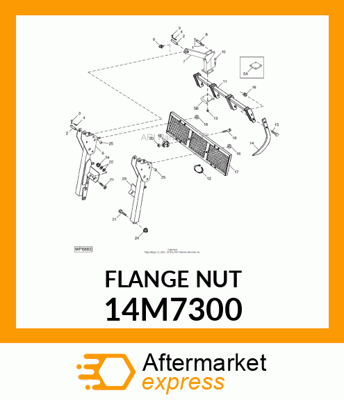 NUT, METRIC, HEX FLANGE 14M7300