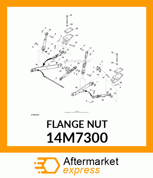 NUT, METRIC, HEX FLANGE 14M7300