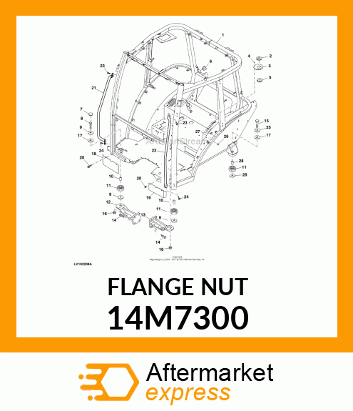 NUT, METRIC, HEX FLANGE 14M7300