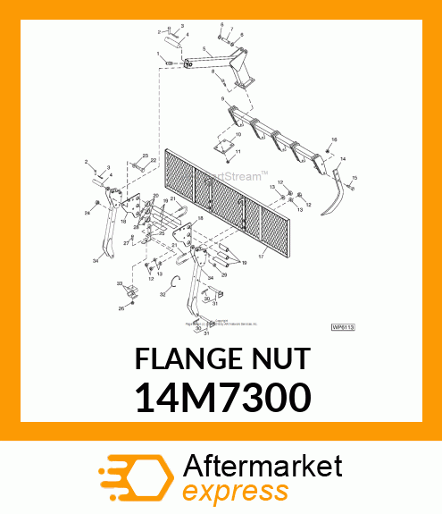 NUT, METRIC, HEX FLANGE 14M7300