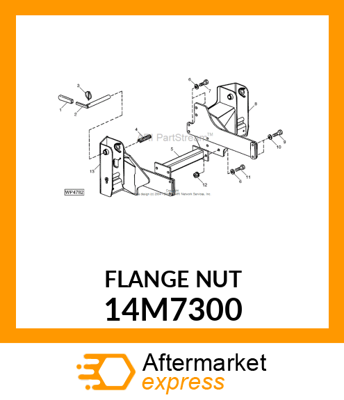 NUT, METRIC, HEX FLANGE 14M7300