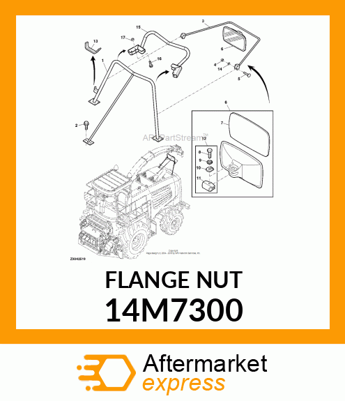 NUT, METRIC, HEX FLANGE 14M7300