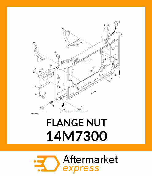 NUT, METRIC, HEX FLANGE 14M7300