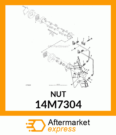 NUT, METRIC, THIN HEX 14M7304