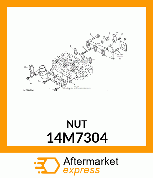 NUT, METRIC, THIN HEX 14M7304