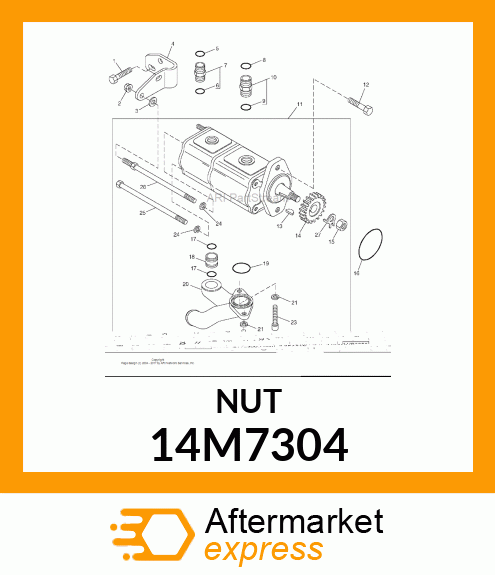 NUT, METRIC, THIN HEX 14M7304