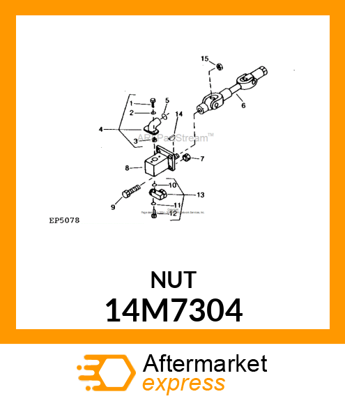 NUT, METRIC, THIN HEX 14M7304