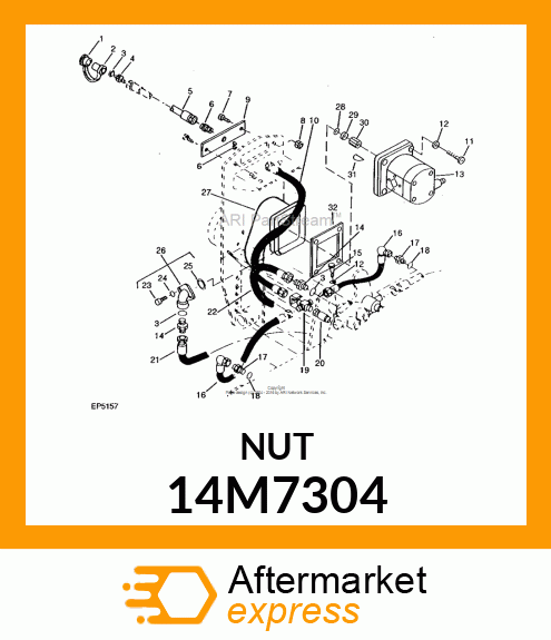 NUT, METRIC, THIN HEX 14M7304