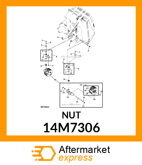 NUT, METRIC, HEX 14M7306