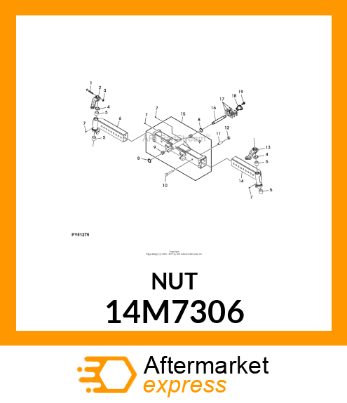 NUT, METRIC, HEX 14M7306