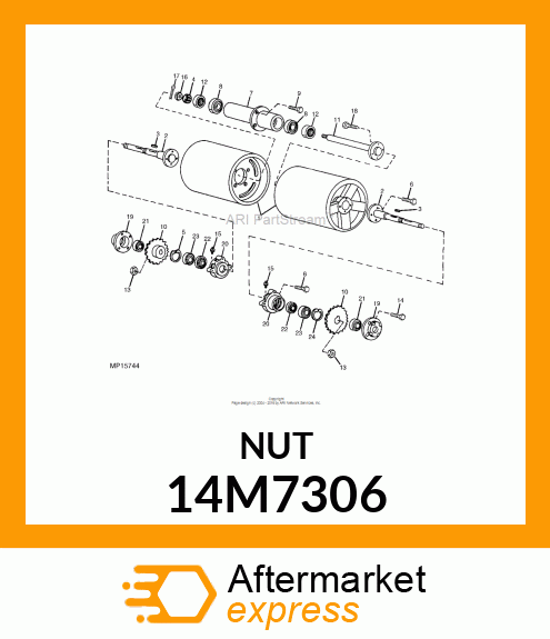 NUT, METRIC, HEX 14M7306