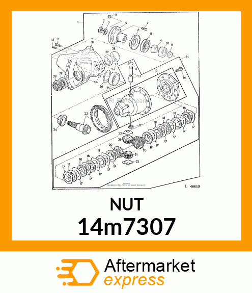 NUT, METRIC, HEX PREVAILING TORQUE 14m7307