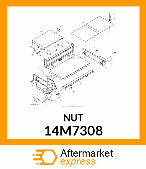 NUT, METRIC, HEX PREVAILING TORQUE 14M7308