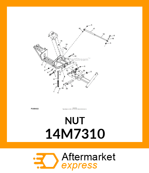 NUT, METRIC, THIN HEX 14M7310