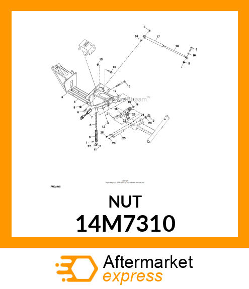 NUT, METRIC, THIN HEX 14M7310