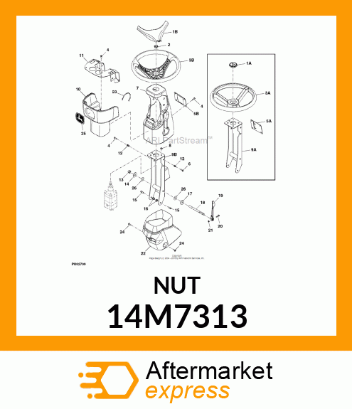 NUT, METRIC, HEX PREVAILING TORQUE 14M7313