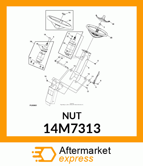 NUT, METRIC, HEX PREVAILING TORQUE 14M7313