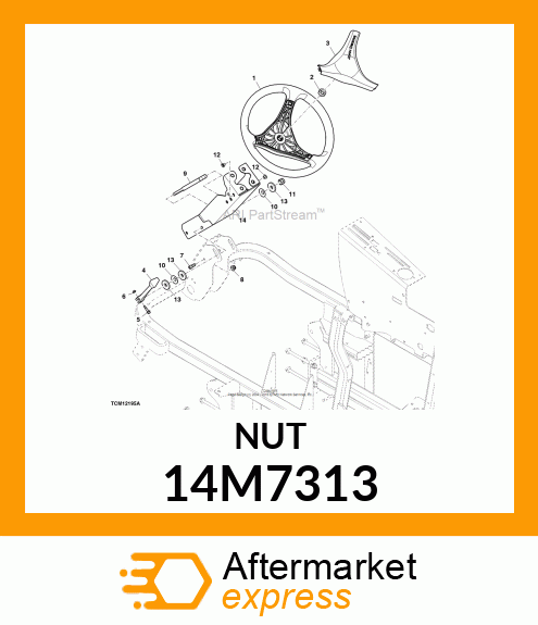 NUT, METRIC, HEX PREVAILING TORQUE 14M7313