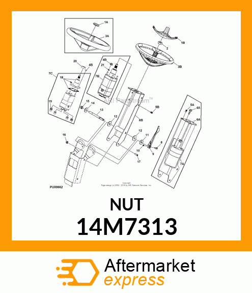 NUT, METRIC, HEX PREVAILING TORQUE 14M7313