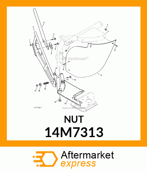 NUT, METRIC, HEX PREVAILING TORQUE 14M7313