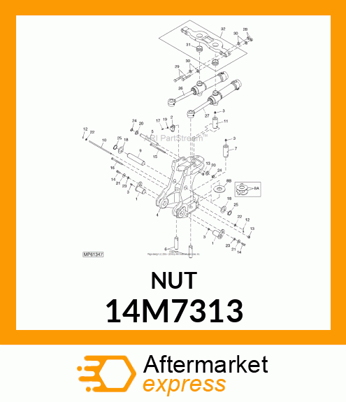 NUT, METRIC, HEX PREVAILING TORQUE 14M7313