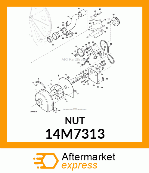 NUT, METRIC, HEX PREVAILING TORQUE 14M7313