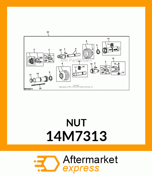 NUT, METRIC, HEX PREVAILING TORQUE 14M7313