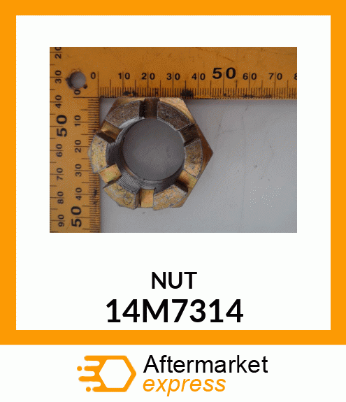 NUT, METRIC, THIN HEX CASTLE 14M7314