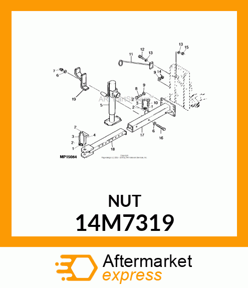 NUT, METRIC, HEX PREVAILING TORQUE 14M7319