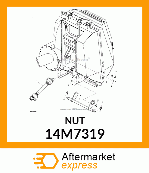 NUT, METRIC, HEX PREVAILING TORQUE 14M7319