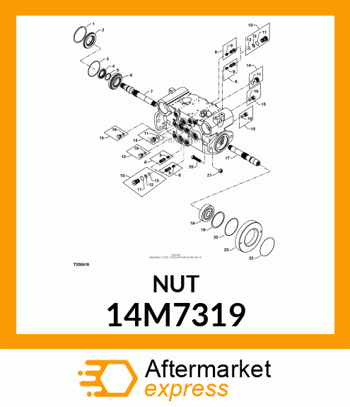 NUT, METRIC, HEX PREVAILING TORQUE 14M7319