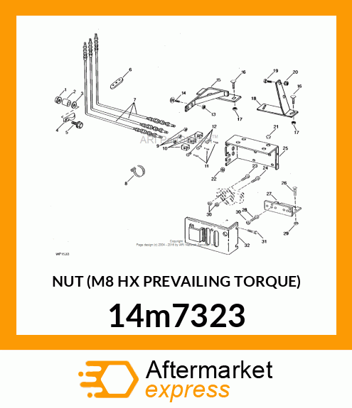 NUT (M8 HX PREVAILING TORQUE) 14m7323