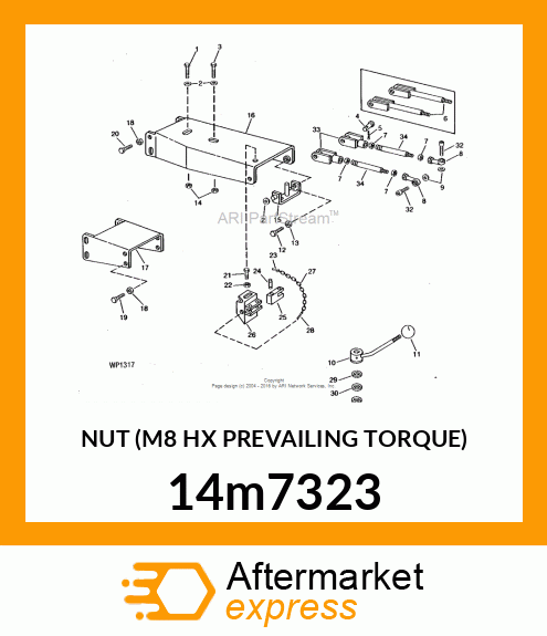 NUT (M8 HX PREVAILING TORQUE) 14m7323