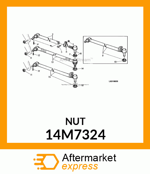 NUT, METRIC, HEX PREVAILING TORQUE 14M7324