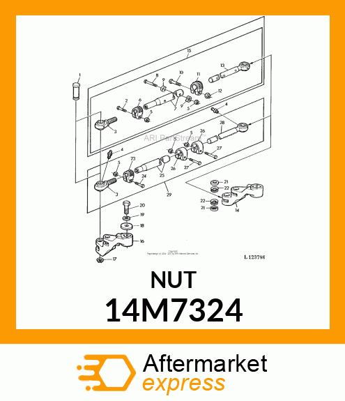 NUT, METRIC, HEX PREVAILING TORQUE 14M7324