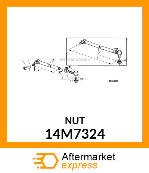 NUT, METRIC, HEX PREVAILING TORQUE 14M7324