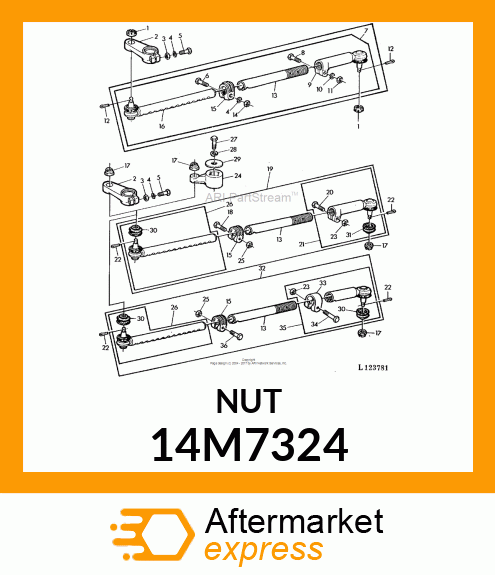 NUT, METRIC, HEX PREVAILING TORQUE 14M7324