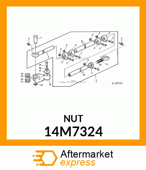 NUT, METRIC, HEX PREVAILING TORQUE 14M7324