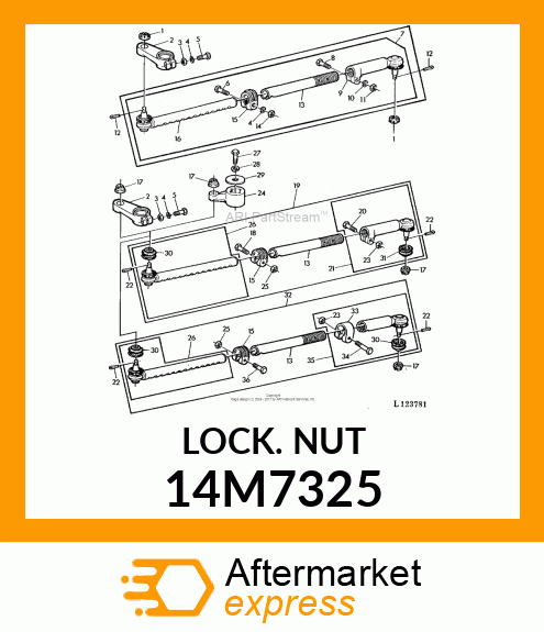 NUT, METRIC, HEX PREVAILING TORQUE 14M7325