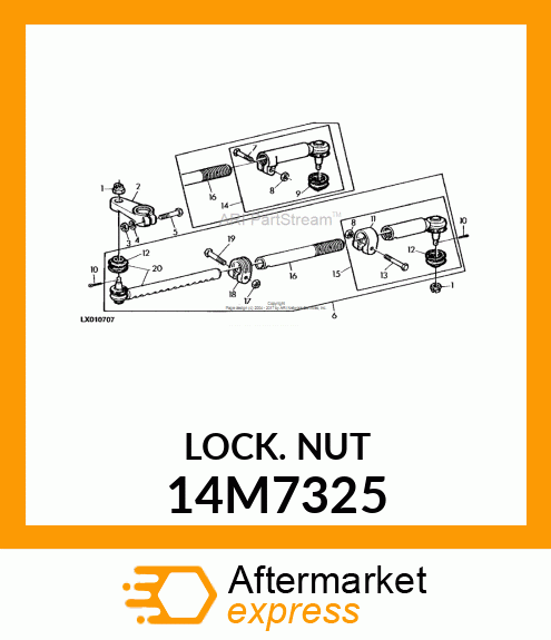 NUT, METRIC, HEX PREVAILING TORQUE 14M7325