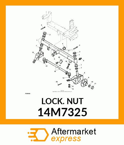 NUT, METRIC, HEX PREVAILING TORQUE 14M7325