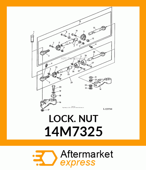 NUT, METRIC, HEX PREVAILING TORQUE 14M7325