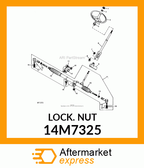 NUT, METRIC, HEX PREVAILING TORQUE 14M7325