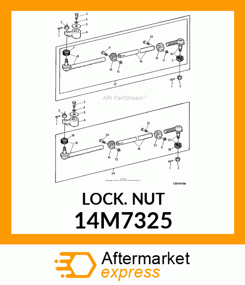 NUT, METRIC, HEX PREVAILING TORQUE 14M7325