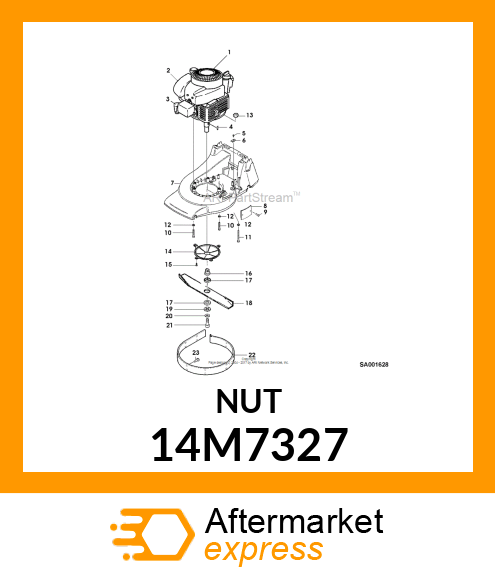 NUT, METRIC, HEX PREVAILING TORQUE 14M7327